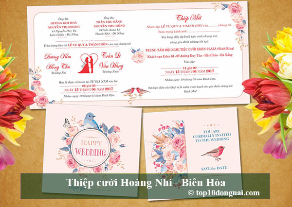 Thiệp cưới Hoàng Nhi - Biên Hòa
