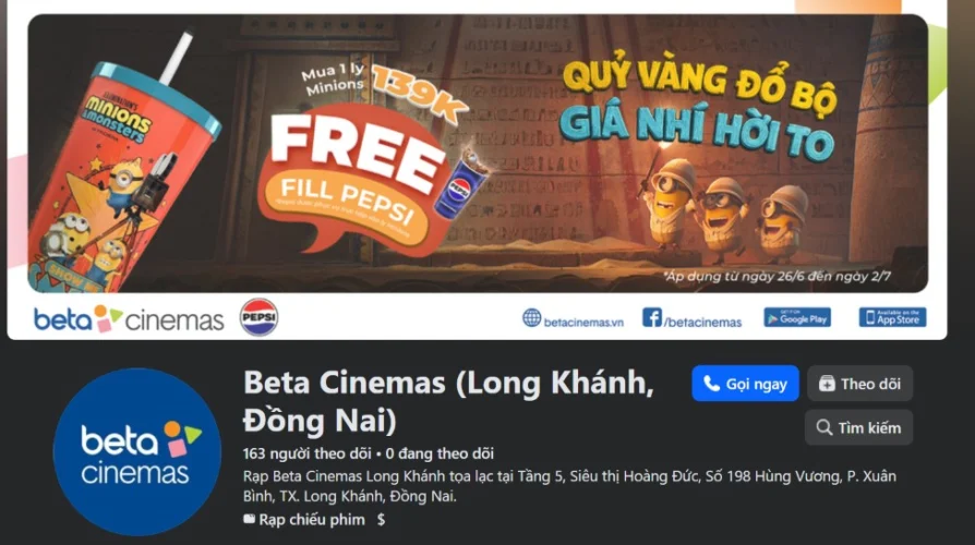 Rạp phim Beta Cinemas Long Khánh