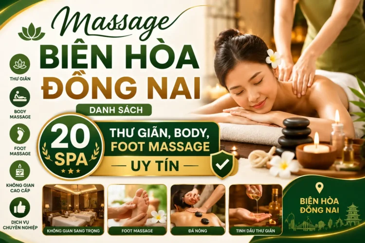 Massage Biên Hòa Đồng Nai – Danh sách 20 Spa Thư Giãn, Body, Foot Massage Uy Tín